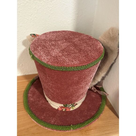 Victorian Bunny Tophat Mad Hatter Easter Decor by Begonia Market NWT - Picture 2 of 5
